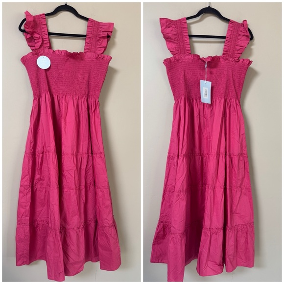 NWT Hill House Ellie Smocked Nap Dress in Lipstick Pink sz XXL - Picture 7 of 12